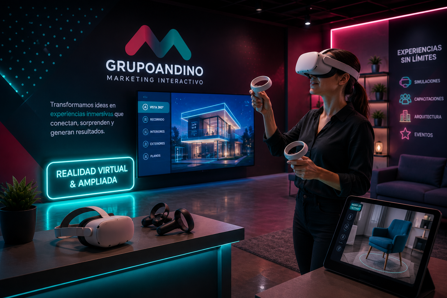 Realidad virtual, ampliada y experiencias inmersivas